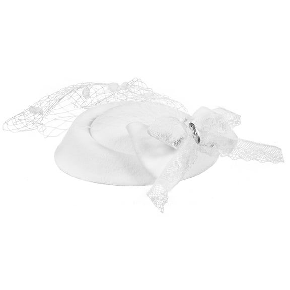 Homoyoyo Tea Party Fascinator Hat for Women Round Disc Base Woolen Gift Festival 1Pack