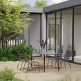 thumbnail image 1 of vidaXL 5 Piece Garden Dining Set Steel Dark Grey, 1 of 9