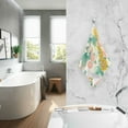 thumbnail image 2 of Yayeee 2 Pack Hand Towels for Bathroom 100% Cotton 16" x 28" Soft Absorbent Kitchen Towel, Floral Wave, 2 of 7