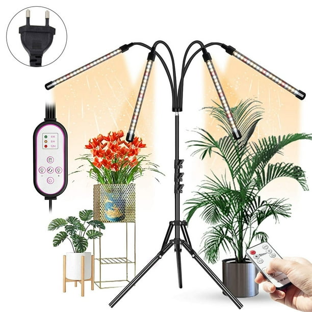 Grow Lights For Indoor Plants 4 Head 80 Led Floor Plant Light With Stand Tall Large 8 12h Timer Growing Lamps Tripod Adjustable Com Grow Lights For Indoor Plants 4 Head, Plant Grow Floor Lamp