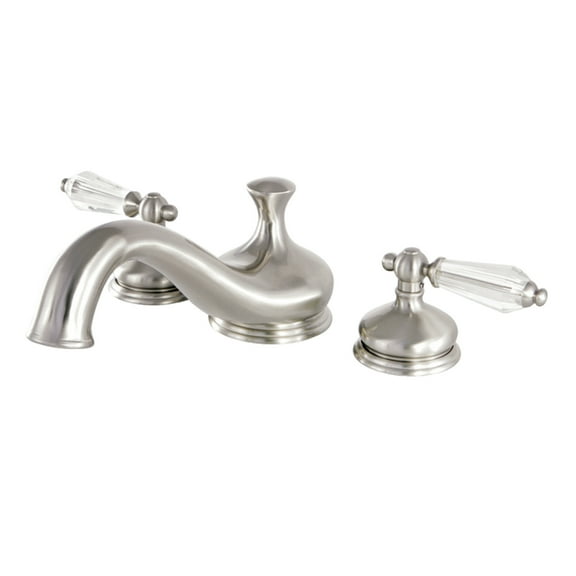 Kingston Brass KS3338WLL Wilshire Two-Handle Deck Mount Roman Tub Faucet, Brushed Nickel