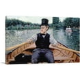 thumbnail image 1 of ARTCANVAS Rower In a Top Hat 1877 Canvas Art Print by Gustave Caillebotte - Size: 18" x 12" (0.75" Deep), 1 of 9