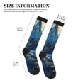 thumbnail image 2 of Lsque Golden Blue Mountains Pattern Sport Compression Socks for Men & Women 15-20 mmHg Knee High Nurse Pregnant Running Medical and Travel Athletic, 2 of 6