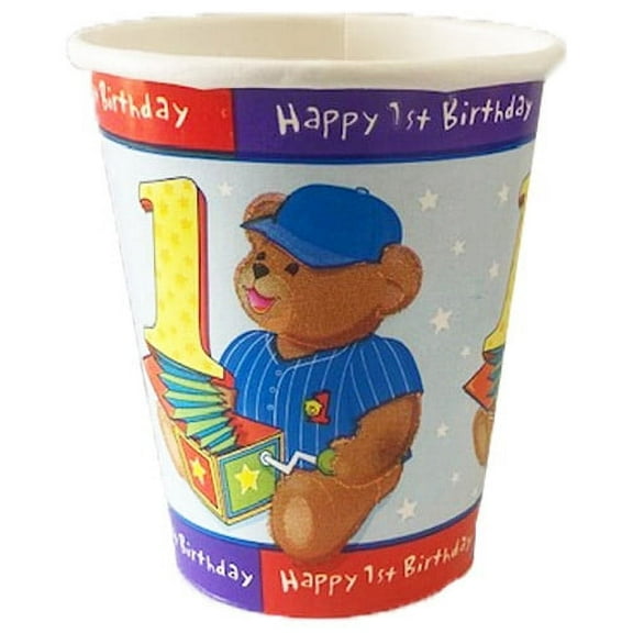 Baby's 1st Birthday Teddy Bear 9oz Paper Cups (8ct)