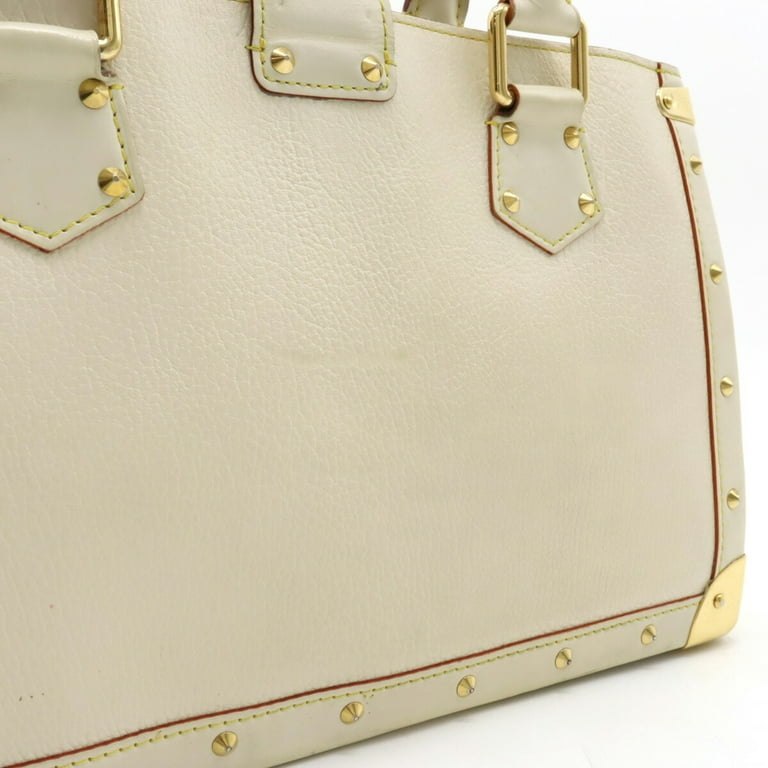 Authenticated used Louis Vuitton Louis Vuitton Sukhari Fabulous Tote Bag Handbag Studded Leather Bron Cream Yellow M91815, Adult Unisex, Size: (Hxwxd)