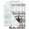 thumbnail image 2 of No Hook Cloth Fabric Shower Curtain with Snap in Liner, Country Star Blue Waterproof Shower Curtains Set with See Through Top Window, Farmhouse Western Texas Star Barn Bath Curtains Shower 36"x78", 2 of 6