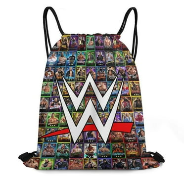 WWE Drawstring Backpack Water Resistant String Bag Sackpack Cinch for Sports, Gym, Travel, Swimming, Yoga, Beach