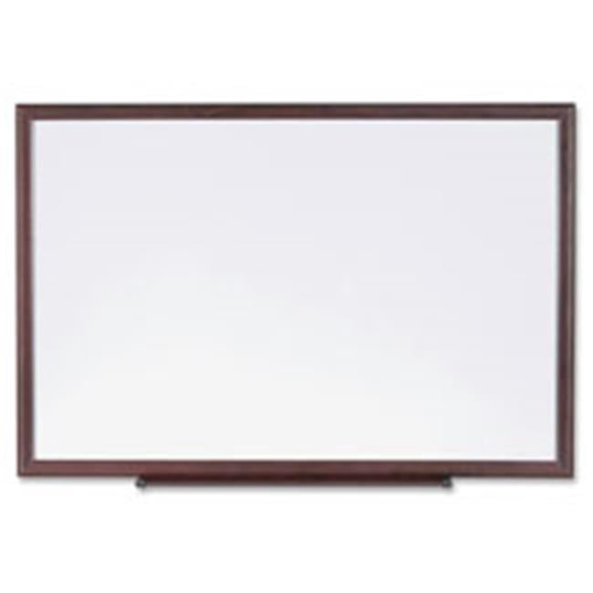 DryErase Board, Wood Frame, 3 in. x 2 in., BrownWhite