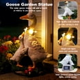 thumbnail image 4 of Porch Goose Statue Outdoor, Solar Garden Statue Goose Figurine Lights Outdoor Waterproof, Resin Outdoor Sculpture for Yard Porch Patio Lawn Garden Decor, Unique Gifts for Mom Grandma Women, 4 of 7