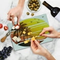 thumbnail image 5 of Tropical Cutting Board, Sunset at Exotic Beach with Palm Trees Birds Summer Vacation Theme Pattern, Decorative Tempered Glass Cutting and Serving Board, Small Size, Yellow Coral Brown, by Ambesonne, 5 of 5