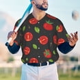 thumbnail image 4 of Fotbe Tomatoes1 Baseball Jersey Shirt for Men and Women, Casual Short Sleeves Button Down T-Shirt-4X-Large, 4 of 9