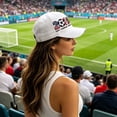 thumbnail image 4 of Lypsnake 2026 Soccer Hat,USA Canada Mexico Host Countries Flag Pattern Embroidered Soft Cotton Baseball Cap With Adjustable Strap,Sports Headwear For Sports Game Stadium Fan Matching Outfit, 4 of 6