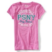 Angle View: Aeropostale Girls Glitter Psny Athletic Div. Embellished T-Shirt