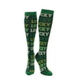 thumbnail image 1 of Unisex Lucky All Over Funny St Patricks Day Compression Socks for Women and Men, 1 of 4