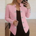 thumbnail image 2 of Enjoytime Women Outwear Solid Color Button Down Long Sleeve Oversized Jacket Work Office Business Casual Lightweight Tops, 2 of 8