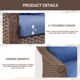 thumbnail image 4 of Gymojoy Outdoor Patio Loveseat,All-Weather Wicker Loveseat with Cushions Outdoor 2 Person Sofa Furniture for Garden, Balcony, 4 of 8
