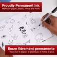 thumbnail image 2 of Sharpie Permanent Markers, Ultra Fine Point, Black, 2 Count, 2 of 9
