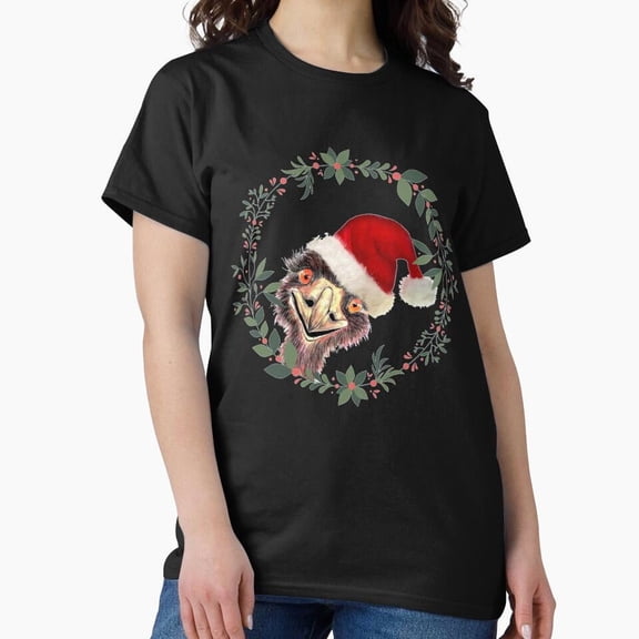 St. Nick's Emu A Aussie Christmas With An Australian Animal And A G19472 Unisex T-Shirt, Up to Size 5XL