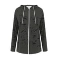 thumbnail image 4 of Fznquz Full Zip Womens Work Tops Hooded Green Long Sleeve Jacket Casual Spring 2026 T Shirts,XXL, 4 of 6