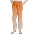thumbnail image 5 of Efsteb Girls Sweatpants Gradient Casual Elastic Waist Joggers Sweatpants Loose Comfy Sports Pants with Pockets (Orange,11 Years), 5 of 6