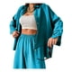 thumbnail image 1 of Txlixc Traje de 2 piezas para mujeres, cuello de solapa de manga larga, camisa de una sola fila Txlixc  moda, 1 of 5