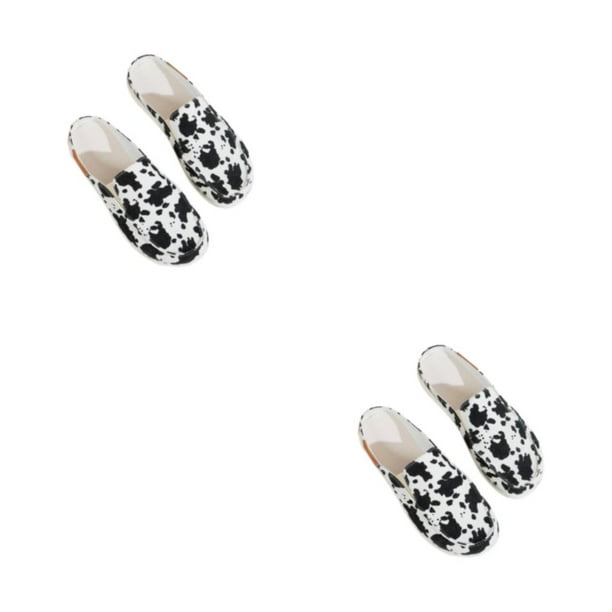 Sonducket Mules de lona transpirables para mujer de 2 piezas con suela de goma de larga duración zapatillas transpirables y agradables a la piel Type7 NO7
