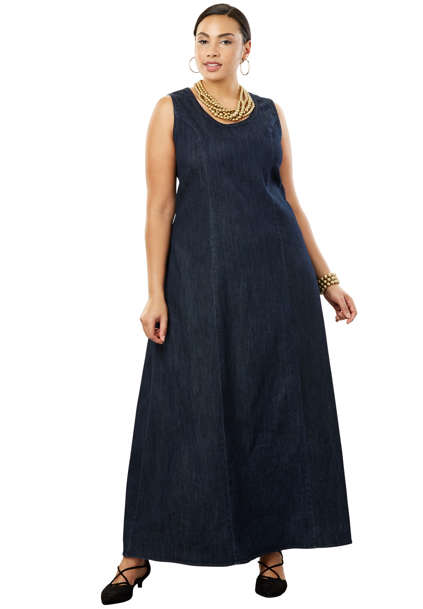 denim maxi dresses on sale