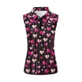 thumbnail image 2 of Uorisanigo Cute Heart Women's Sleeveless Golf Tennis Shirts Comfortable Zipper Neck Women's Dry-Fit Golf Shirts Relaxed Athletic Workout Tops, 2 of 7