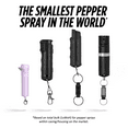 thumbnail image 3 of Guard Dog Security Packin' Heat, World’s Smallest Pepper Spray Self Defense for Women, Police Strength with Keychain Snap Clip, Compact Design, Long Range, UV Dye, Push-Button Safety Cap, 3 of 7