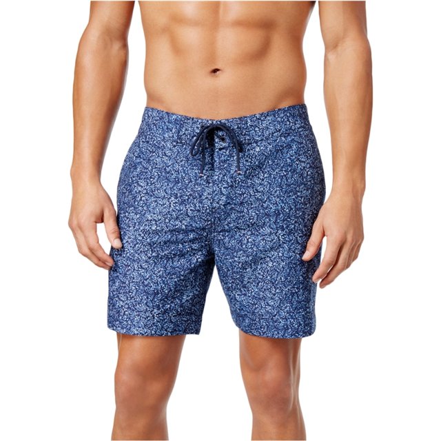 Tommy Hilfiger Glenarden Foliage Swim Bottom Board Shorts para Hombre, Azul, XX-Large