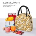 thumbnail image 5 of Yiaed Rose Flowers Print Lunch Bag Adult Insulated Lunch Box, Leakproof Cooler Food Lunch Containers Reusable High Capacity Lunch Tote Bags-One Size, 5 of 6