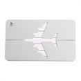 thumbnail image 1 of Baggage Tag 2PCS Fashion Aluminium Luggage BaggageTags Suitcase Label Name Address HolderSilver, 1 of 3