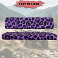 thumbnail image 4 of ZIATUBLES Deep Violet Leopard Print UTV Seat Covers 2 Pack, Waterproof Polyester Replacement Front Bench Seats Covers, Wear-Resistant UTV Outdoor Accessory Part for Kawasaki Mule, 4 of 8