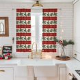 thumbnail image 5 of Christmas Pine Cones Sheer Curtains 72 Inches Long, Classic Red Buffalo Plaid Winter Light Filtering Window Curtains for Living Room/Bedroom, Rod Pocket Voile Sheer Drapes, 52"Wx72"L, 2 Panels, 5 of 9
