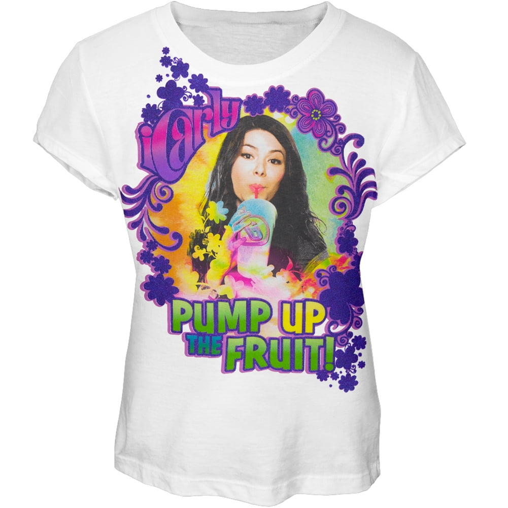 ICarly Pump Up The Fruit Girls Youth White T Shirt Youth X Large 