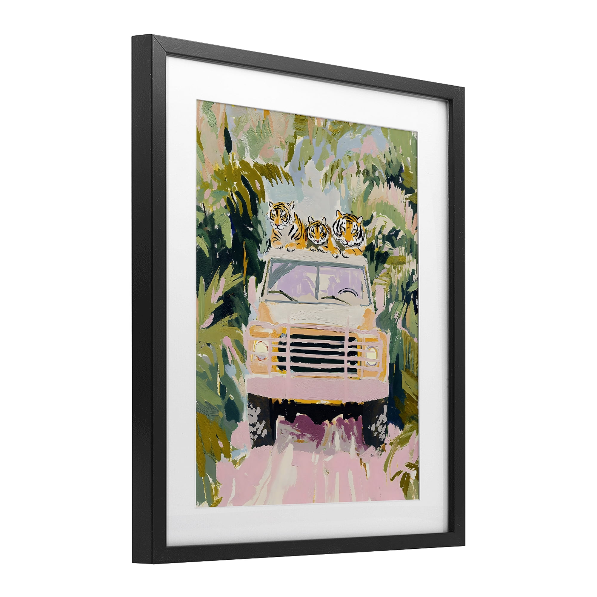 Stupell Industries Safari Trip Tiger Trio Black Framed Print Under Glass, design by The Prints Vibe
