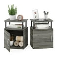 thumbnail image 4 of Pemberly Row Engineered Wood End Table in French Oak Gray/Black (Set of 2), 4 of 5