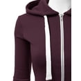 thumbnail image 3 of Doublju Women's Lightweight Pocket Zip-Up Hoodie Jacket for Women with Plus Size, 3 of 4