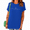 Blue, variant on Women's Mama Support Tea Session Delicate Floral Cross Sacred Household Line Short Sleeve Crewneck Blue Tops