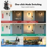OPAXIS Motion Sensor Outdoor Wall Lights, Black Dusk to Dawn Porch Light Wall Mount, Exterior Lighting Fixtures, Outdoor Wall Sconce Lantern with Adjustable Sensor Range for Garage Patio