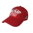 thumbnail image 2 of Trump Hat Make America Great Again – MAGA Hat with American Flag - Donald Trump 2024 High Quality Cap - Red, 2 of 4
