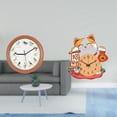 thumbnail image 2 of Reloj de pared decorativo con diseño de gato, silencioso, sin , con sonido, material PP, adecuado para sala de estar, dormitorio, oficina, cocin, 2 of 8