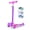 Purple(without battery), variant on GLAF Kids Scooter for Age 3-8, Toddler Scooter with 3 Adjustable Height & LED Strips for Boys & Girls, Light Up 3-Wheels Foldable Kick Scooter, Lean to Steer, Purple