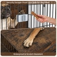 thumbnail image 4 of Ironovahome 27" Furniture-Style Dog Crate for Small Dogs, Heavy Duty Wooden Dog Cage with Double Doors & Safe Locks, Breathable Wire Mesh, Indoor Dog Kennel Pet Crate, Rustic Brown, 4 of 7