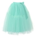 thumbnail image 3 of DuoJiaJ Tutu Skirts Women A-Line Knee Length Layered Pleated Skirt Vintage Princess Puffy Skirt,Green One Size, 3 of 3