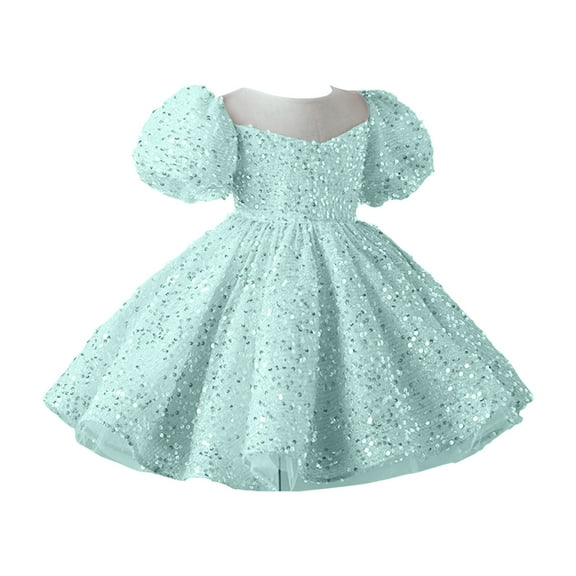 Toddler Girls' Dresses Kids Cute Sequin Glitter Party Carnival Gown Princess Formal Dress For Girls