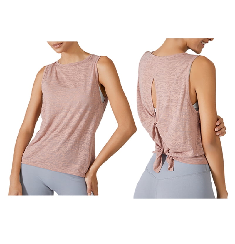 Sleeveless Quick-Drying Vest for Women, Sports Cover-Up, Running,Loose Large Size Yoga Clothes Pink M