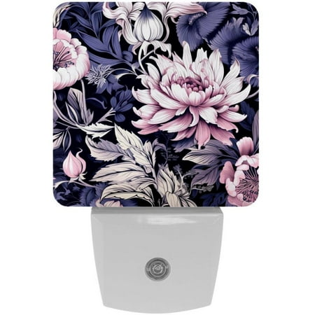 

2 Pack Auto Dusk-to-Dawn Sensor Night Lights Variety of Flowers and Plants Plug-in Home Office Decorative Lamp for Adult 0.5W LED Nightlights for Bedroom Bathroom Hallway Stairs