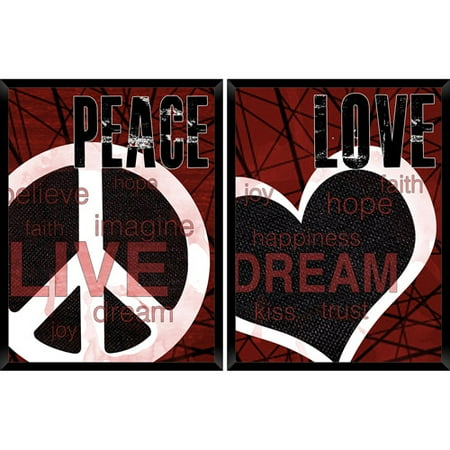 Peace & Love, Set of 2