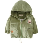 ContiKids Infant Baby Boys Girls Unisex Zip up Hoodie Windbreaker Jacket Outerwear Green Large 18-24 Months